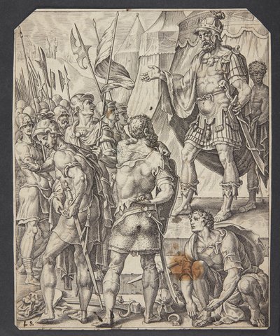 David armant ses hommes - Ubekendt efter Maarten van Heemskerck