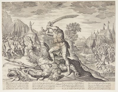 David décapitant Goliath - Ubekendt efter ubekendt efter Maarten van Heemskerck