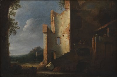 Paysage avec ruines - Ubekendt hollandsk 1600 tallet