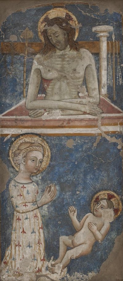 Le Christ en homme de douleurs. Vierge et Enfant - Ubekendt italiensk 1300 tallet