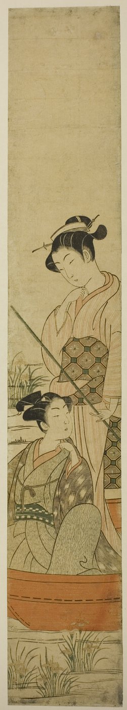 Jeune couple dans un bateau - Uchimasa