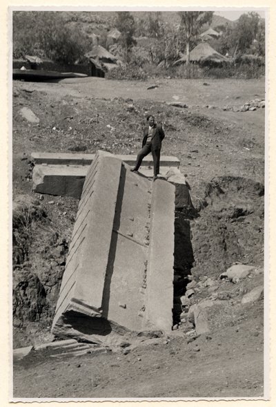 Fragment de stèle, Axum, Éthiopie, photographie d