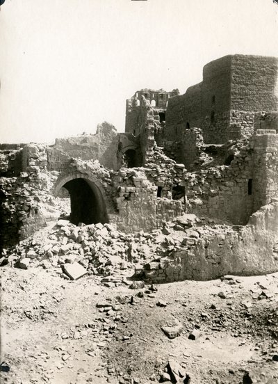 Grand donjon (qasr) du monastère de Saint-Siméon, Assouan, Égypte, photographie d