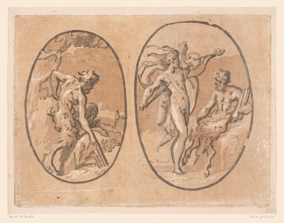 Marsyas trouve la flûte de Pan de Minerve - Ugo da Carpi (possibly)