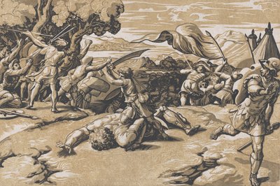David et Goliath, vers 1520-27 - Ugo da Carpi