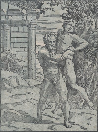 Hercule et Antée, vers 1517-18 - Ugo da Carpi