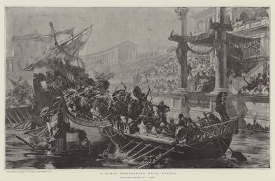 Une bataille navale spectaculaire romaine - Ulpiano Checa y Sanz