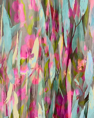 Feuillage abstrait coloré - Uma Gokhale