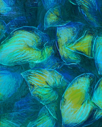 Feuilles bleu-vert chatoyantes - Uma Gokhale