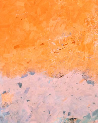 Abstrait « Orange Blush » - Uma Gokhale