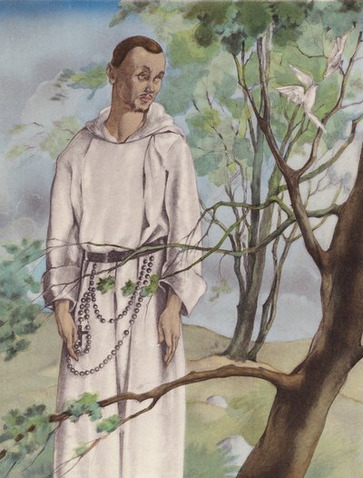 Brunelleschi illustration for Contes et Nouvelles de La Fontaine (colour litho) - Umberto (after) Brunelleschi