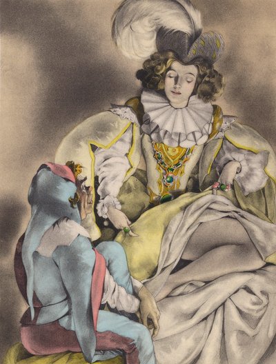 Brunelleschi illustration for Contes et Nouvelles de La Fontaine (colour litho) - Umberto (after) Brunelleschi