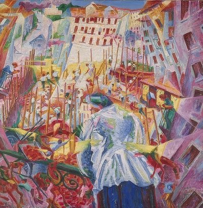 La rue entre dans la maison - Umberto Boccioni