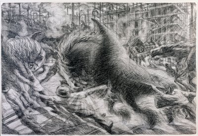 Futurisme : La città che sale (La ville ascendante) - Umberto Boccioni