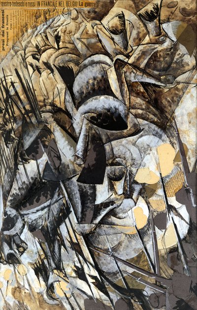 Italie, Milan, La Charge des lanciers - Umberto Boccioni