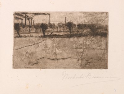Paysage avec usines - Umberto Boccioni