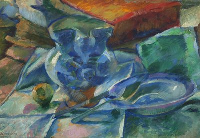 Nature morte de faïences, couverts et fruits, 1915 - Umberto Boccioni