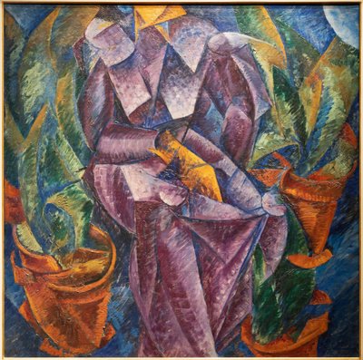 Construction perpendiculaire en spirale. Femme assise - Umberto Boccioni