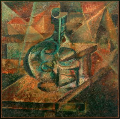 Nature morte avec bouteille - Umberto Boccioni