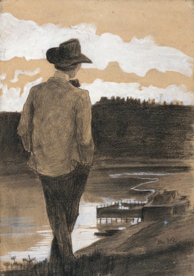 Jeune homme sur une rive, 1902 - Umberto Boccioni