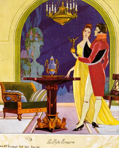 Scène de style Empire, décor théâtral - Umberto Brunelleschi