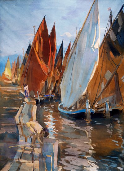 Voiliers adriatiques, par Umberto Coromaldi (1870-1948) - Umberto Coromaldi