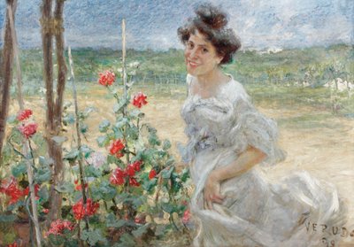 Dans le jardin de fleurs, 1899 - Umberto Veruda