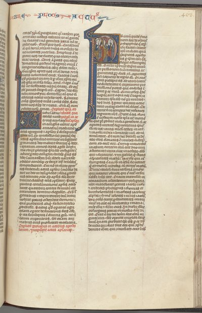 74. Fol. 463r, Actes, initiale historiée P, l