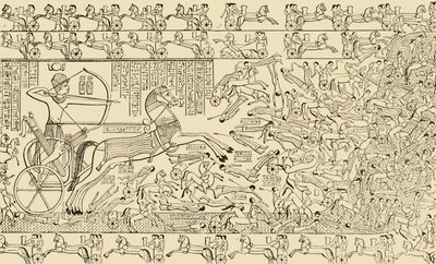 Une scène de bataille du Rameseum à Thèbes, 1890 - Unbekannt