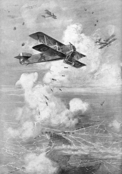 Un bombardier biplan français Breguet en action, vers 1917-1926 - Unbekannt