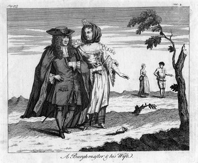 Un bourgmestre et sa femme, XVIIIe siècle - Unbekannt
