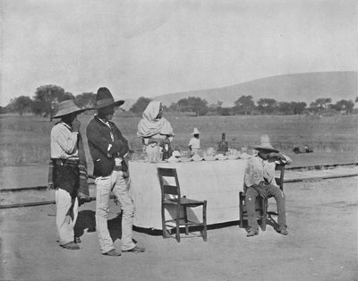 Un stand de café sur le chemin de fer central mexicain, 19e siècle - Unbekannt