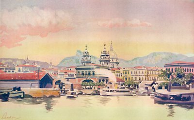 Un coin du quai des douanes de Rio, 1914 - Unbekannt