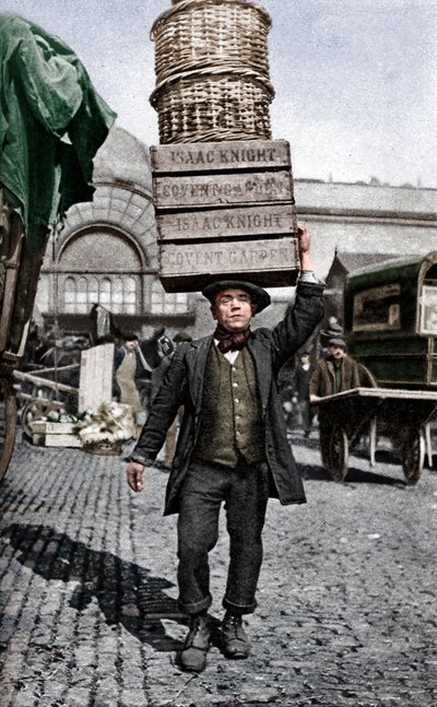 Un porteur de marché de Covent Garden, Londres, vers 1922 - Unbekannt