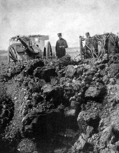 Une batterie française du 75e échappe de justesse, Première Guerre mondiale, 1915 - Unbekannt