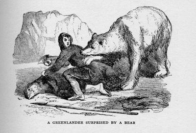 Un Groenlandais surpris par un ours, vers 1927, 1928 - Unbekannt