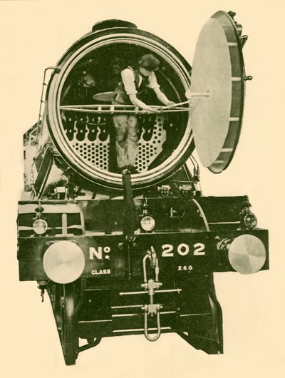 Une locomotive mixte de la London and North Eastern avec la boîte à fumée ouverte, vers 1930 - Unbekannt