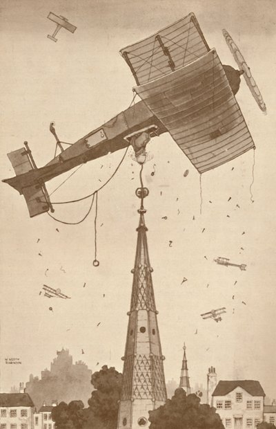 Un Loop-the-Looper en profonde réflexion se grattant la tête sur un problème difficile, 1927 - Unbekannt