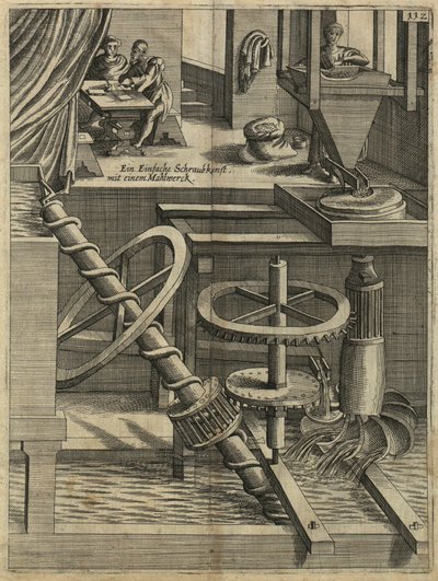 Un moulin als Perpetuum mobile, 1629 - Unbekannt
