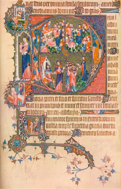 Une page du Psautier-Heures d