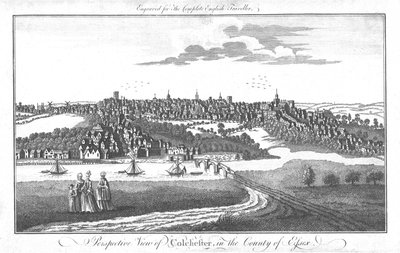 Vue en perspective de Colchester, dans le comté d
