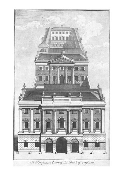 Vue perspective de la Banque d