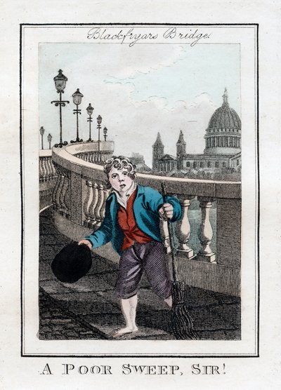 Un pauvre balayeur, monsieur!, Pont de Blackfriars, Londres, 1805 - Unbekannt