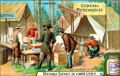 Une boutique à Klondyke, vers 1900 - Unbekannt