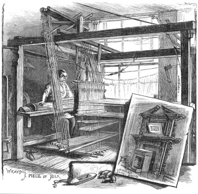 Un tisserand de soie de Spitalfields à son métier à main - Unbekannt