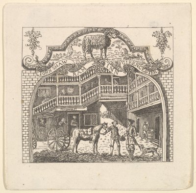 Carte de taverne pour John Shaw, années 1790 - Unbekannt