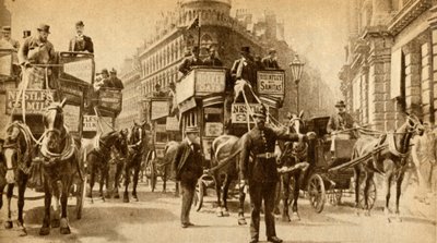 Un embouteillage en 1900 - Une scène devant le Mansion House, 1933 - Unbekannt