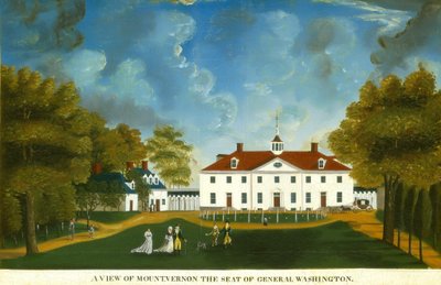 Vue du mont Vernon, 1792 ou après - Unbekannt