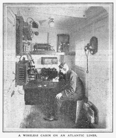 Une cabine sans fil sur un paquebot transatlantique, 20 avril 1912 - Unbekannt