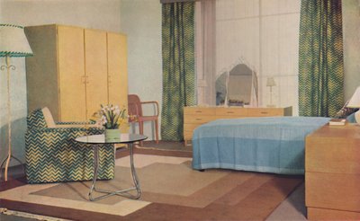 Une chambre conçue par Miss P. E. Humphries, 1936 - Unbekannt